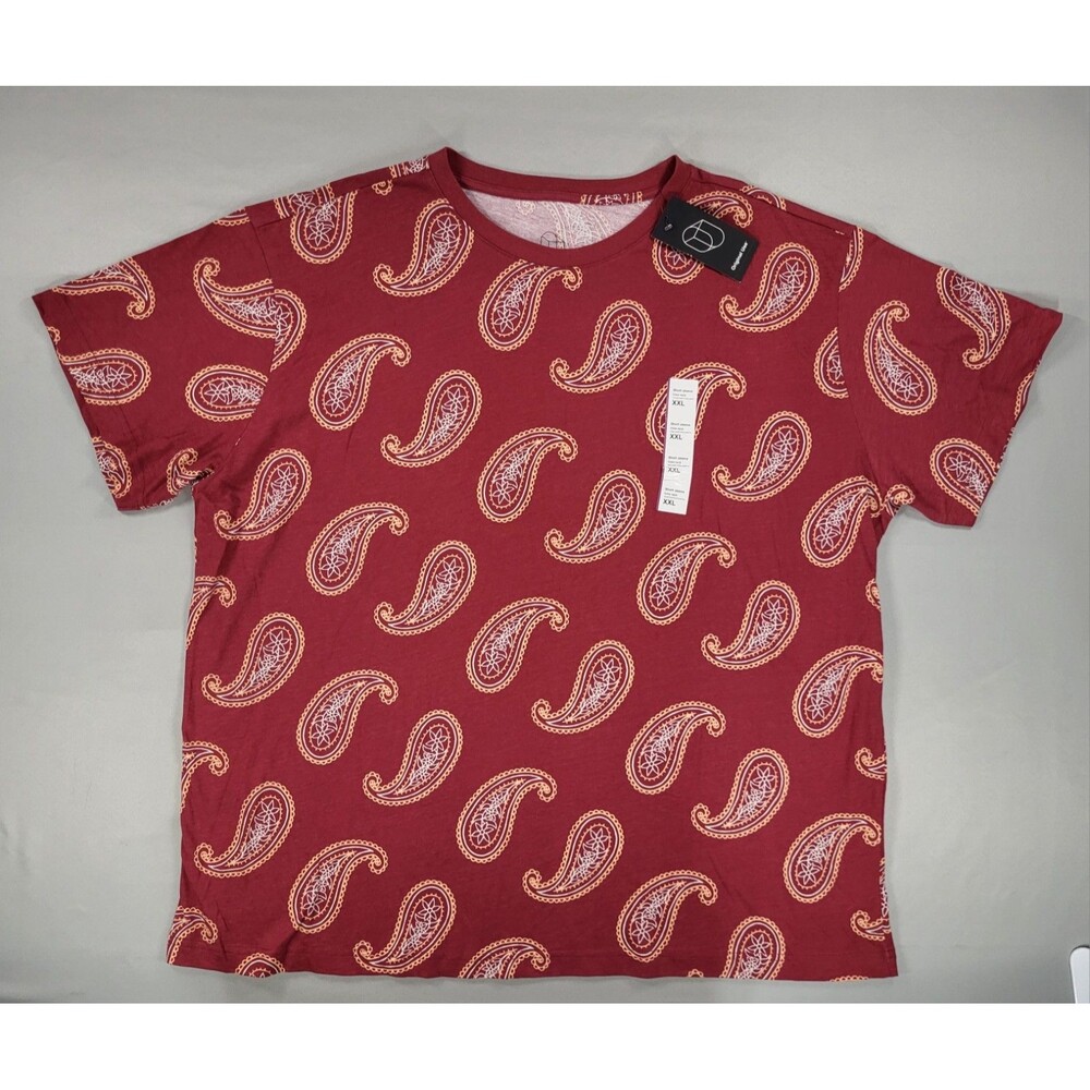 Original Use Men's Red Paisley Tee Shirt Size 2XL New With Tags